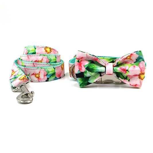 Blooming Beauty: Pink Floral Dog Collar