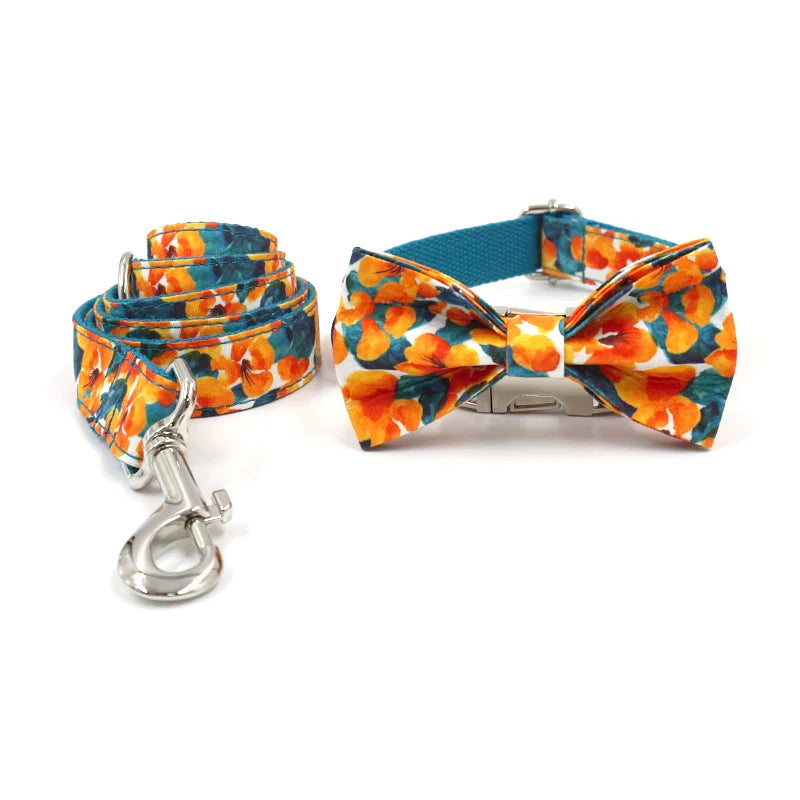 Tropische Blüte: Hundehalsband mit Hawaii-Blumenmuster