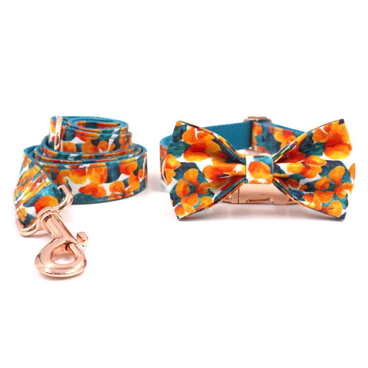 Tropical Bloom: Hawaii Flower Pattern Dog Collar