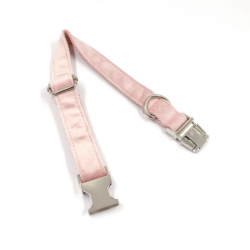 Cream Velvet Dog Collar – Elegance Redefined