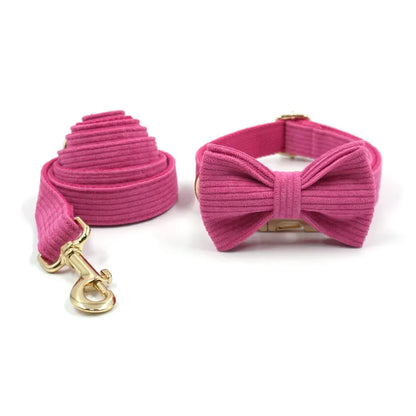 Pink Velvet Walk Set – Harness, Leash & Bag Holder