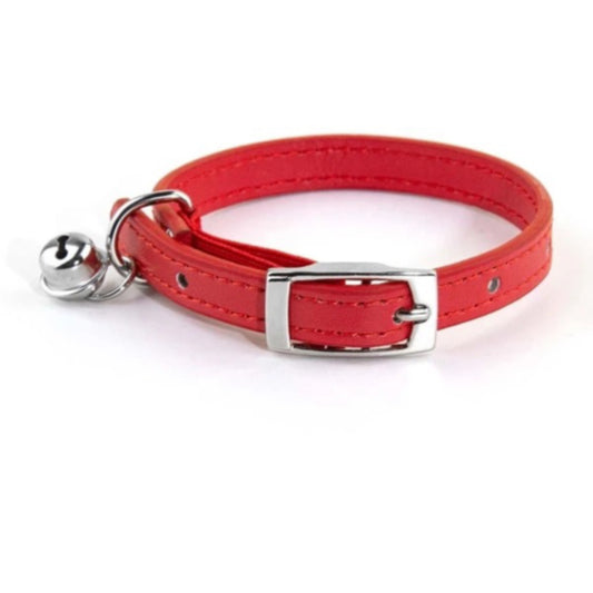 Elegant Leather Cat Collar