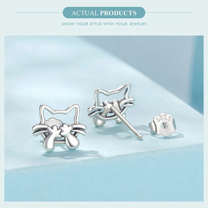 Tiny Sweetheart Cat Earrings