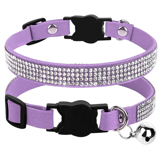 Sparkling Rhinestone Cat Collar