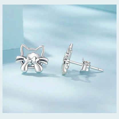 Tiny Sweetheart Cat Earrings