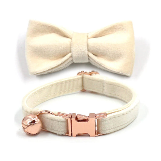 Ivory Elegance Velvet Collar