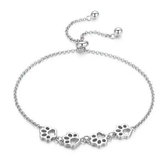 Delicate Heart Paw Bracelet